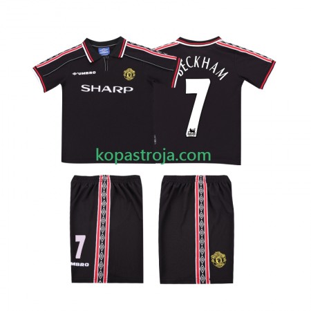 Billiga Fotbollströjor Manchester United Beckham 7 1999 Retro Barn Borta tröja 1998 Kortärmad